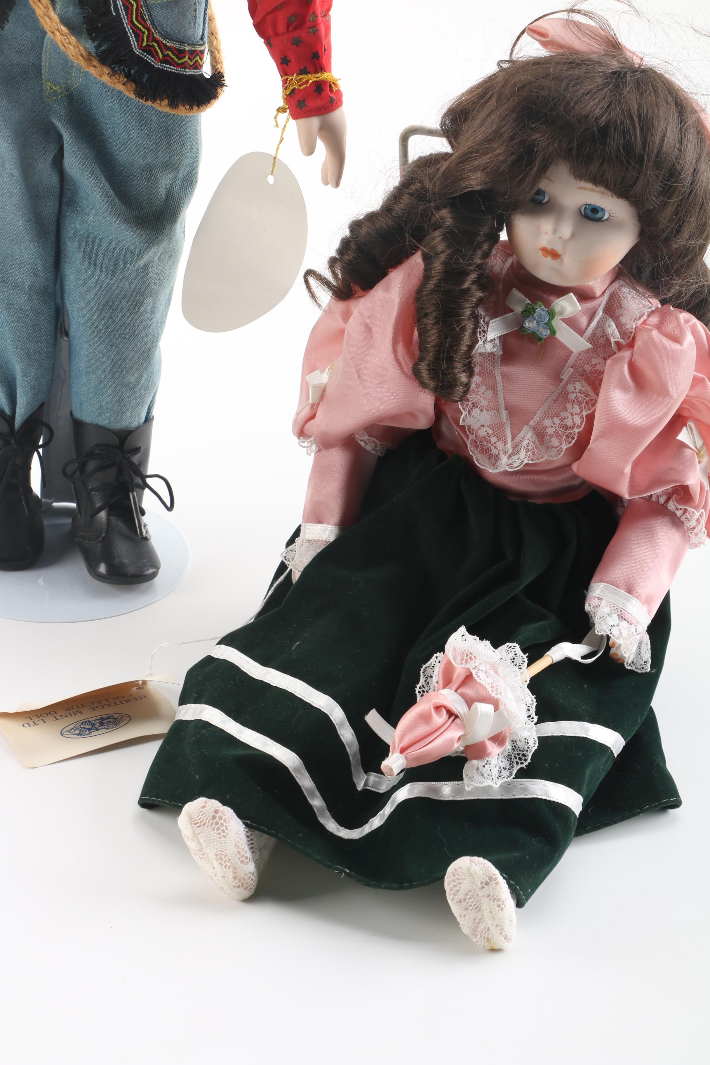 Vintage Heritage Mint and Westminster Porcelain Dolls
