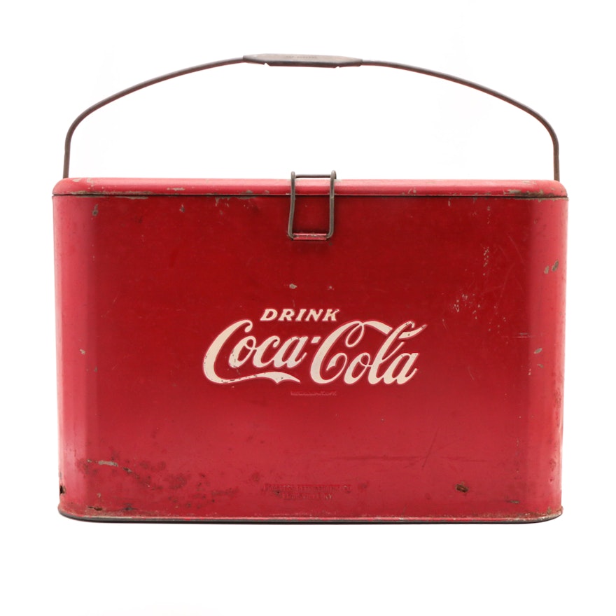 1940s Coca-Cola "Airliner" Metal Ice Chest or Cooler