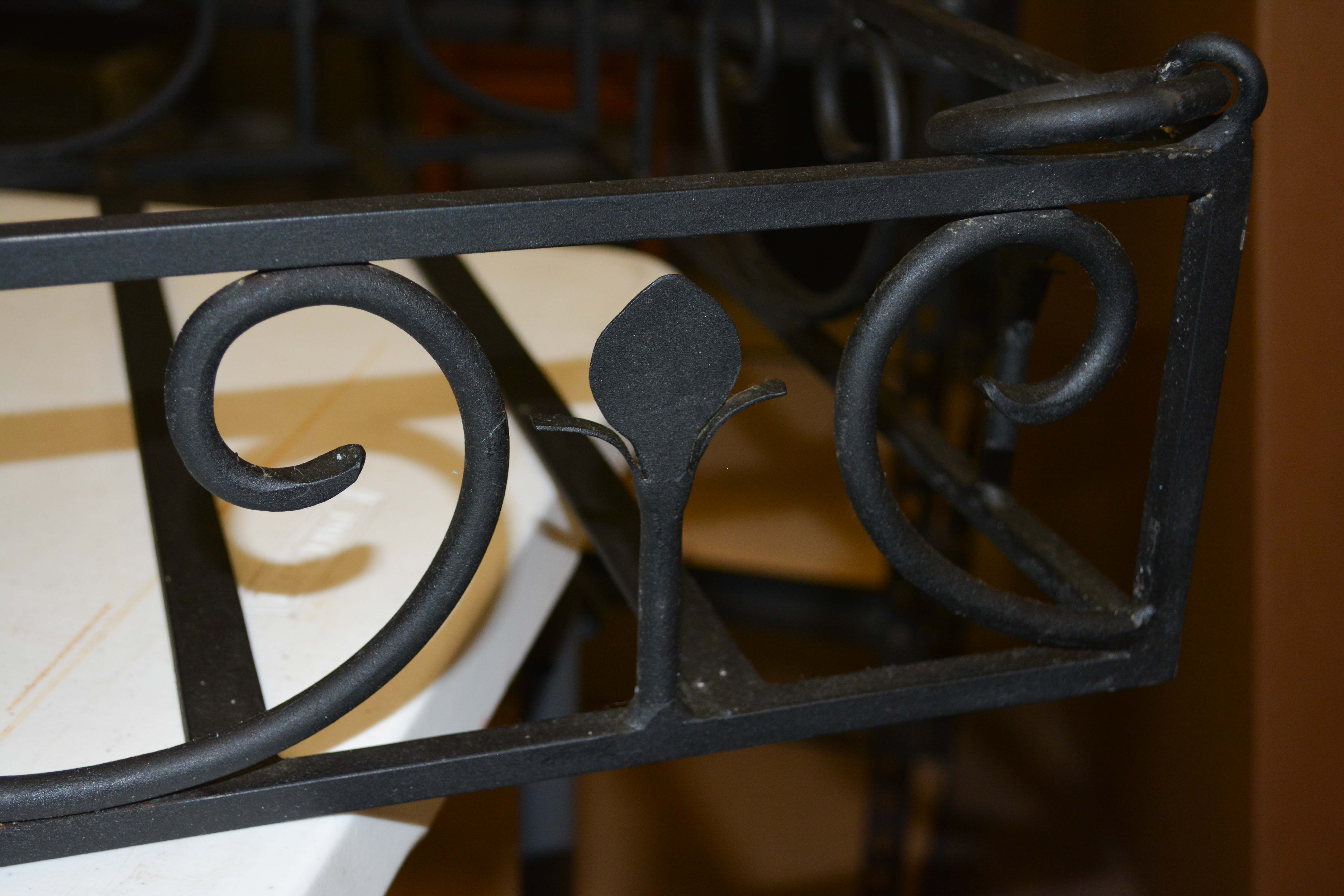 Hanging Black Iron Pot Rack with Hooks