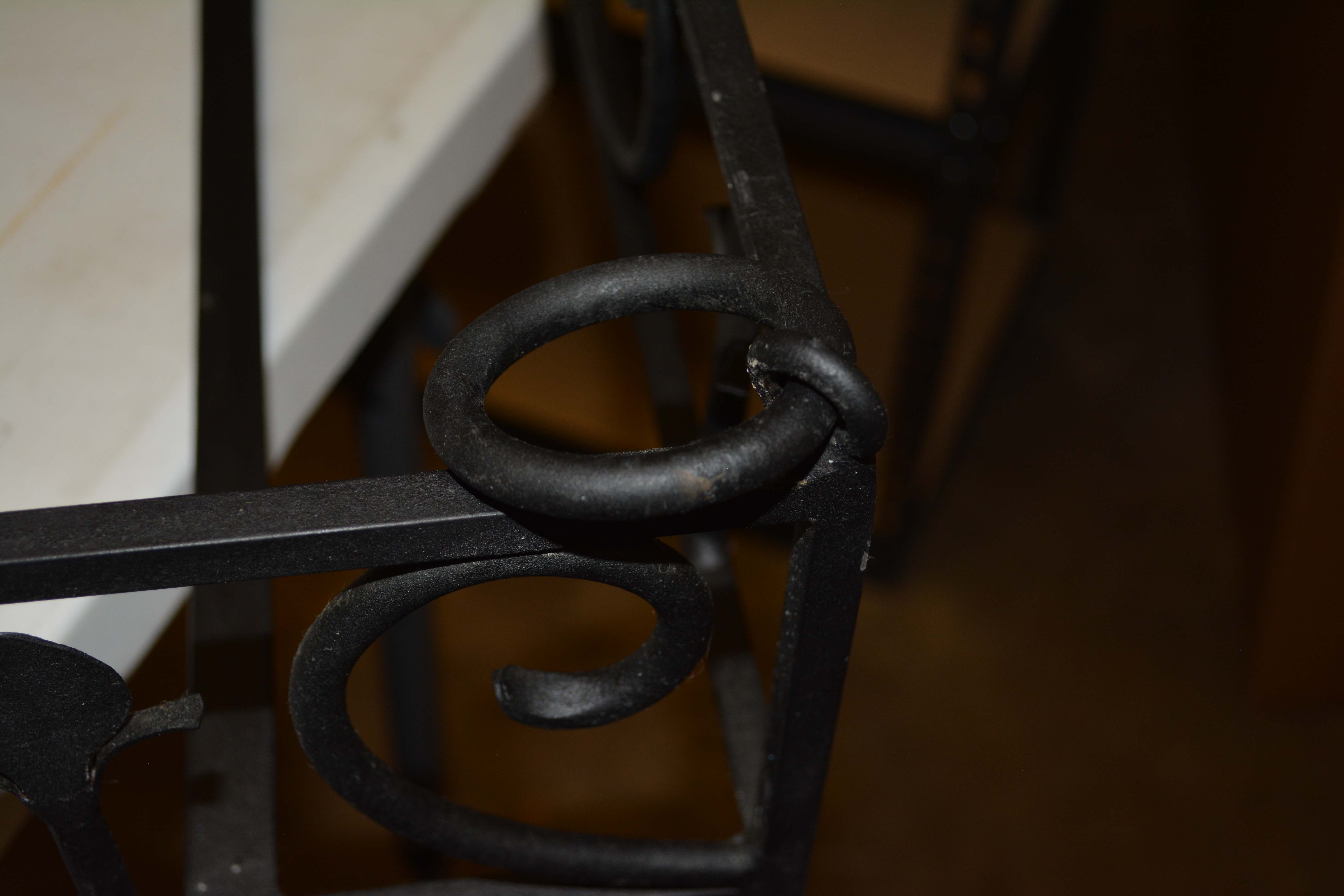 Hanging Black Iron Pot Rack with Hooks