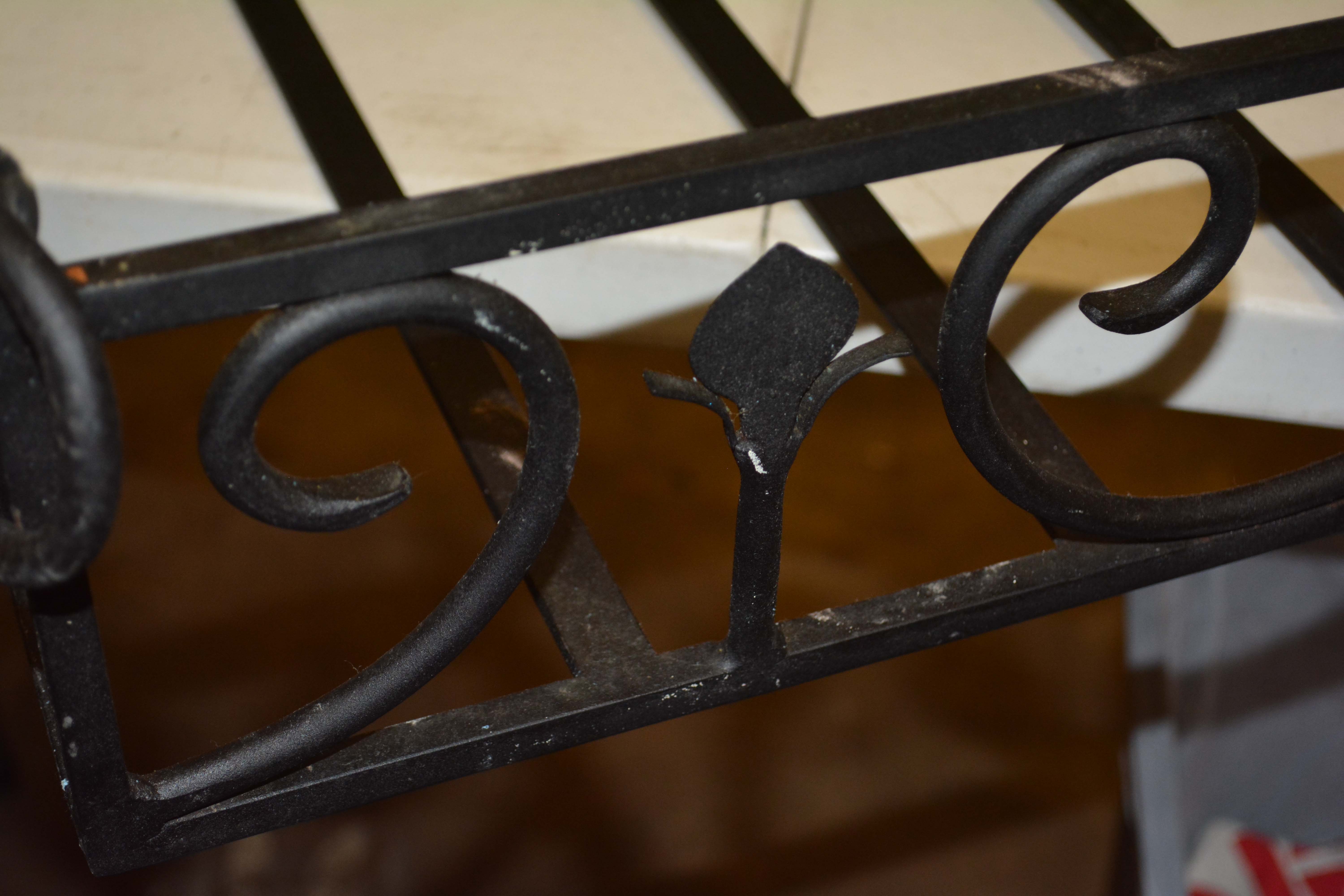 Hanging Black Iron Pot Rack with Hooks