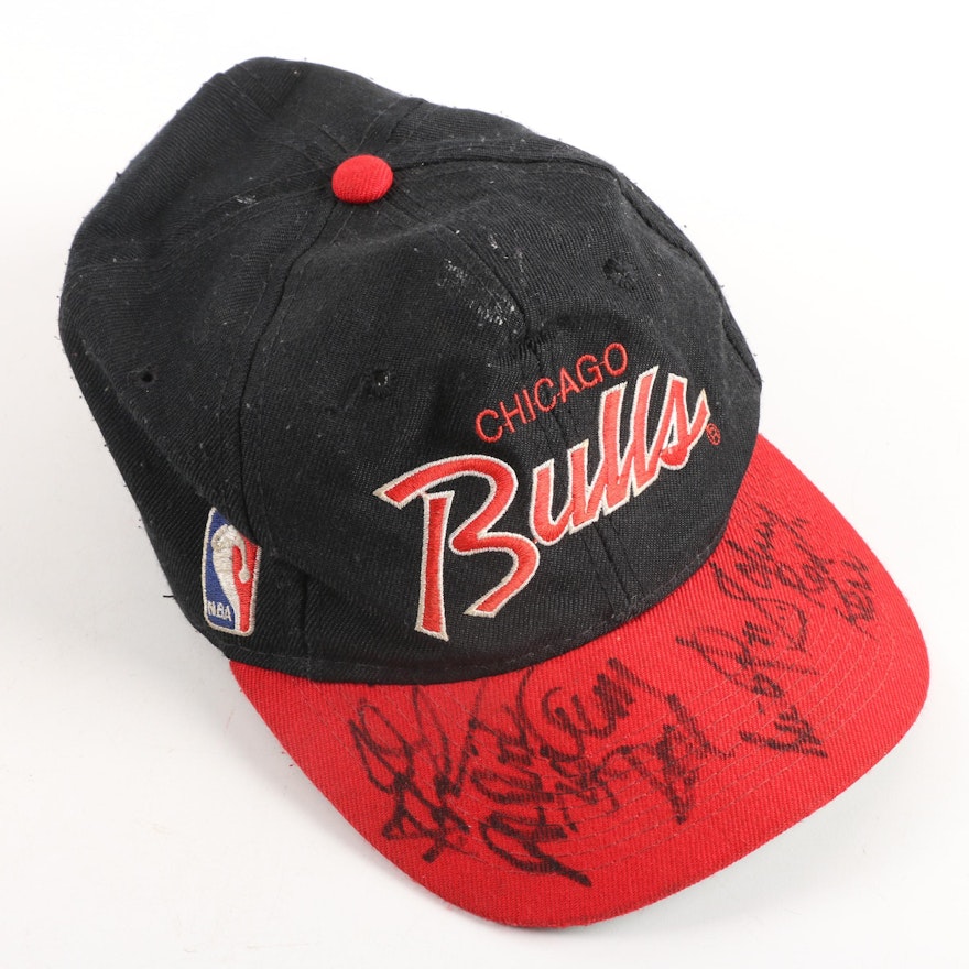 Chicago Bulls Autographed Ball Cap Including Johnny "Red" Kerr