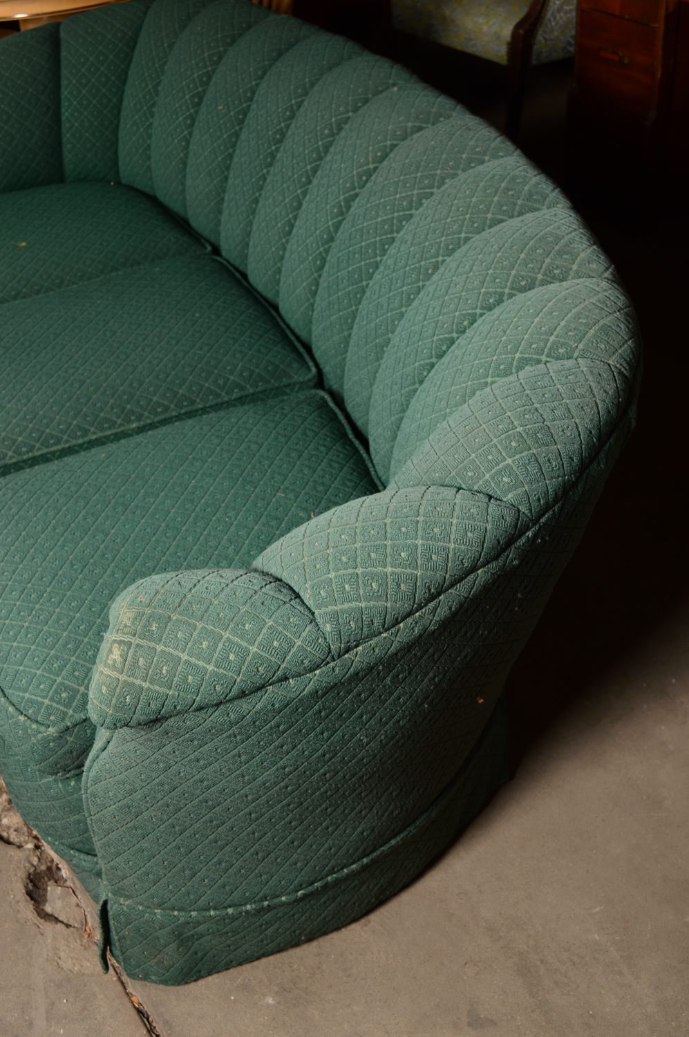 Channel Back Cabriole Sofa