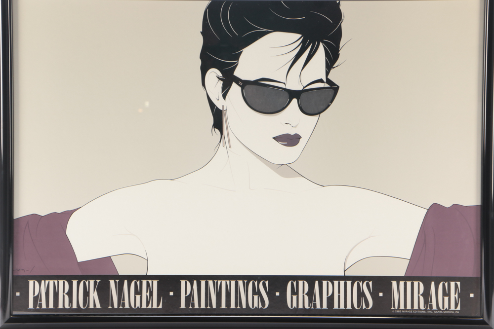 Patrick Nagel Designed Serigraph Poster for Mirage Editions