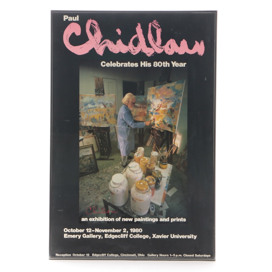 Paul Chidlaw Signed Exhibition Poster