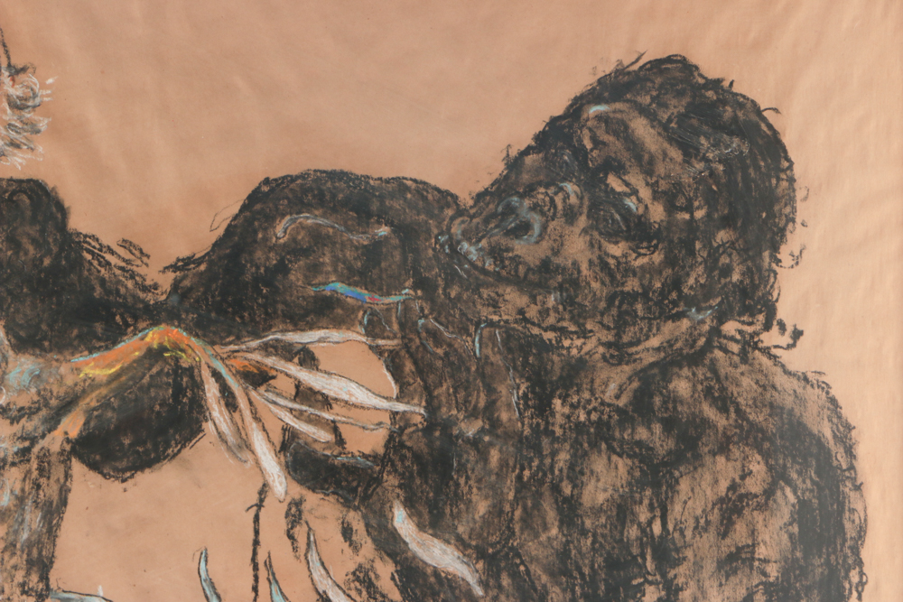 Michael Skop Original Oversized Pastel Drawing on Paper