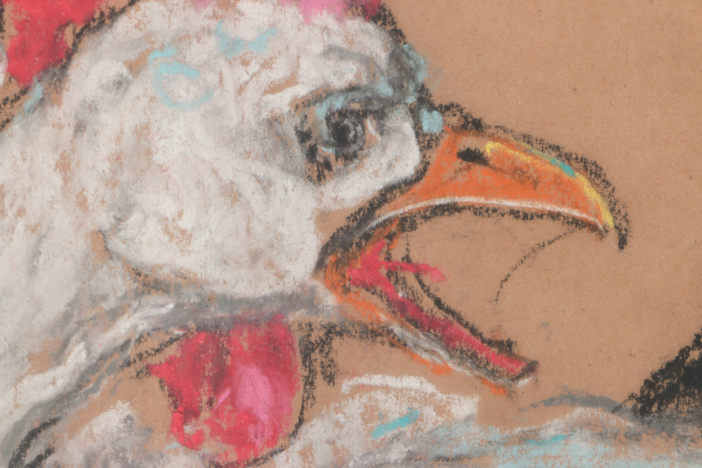 Michael Skop Original Oversized Pastel Drawing on Paper