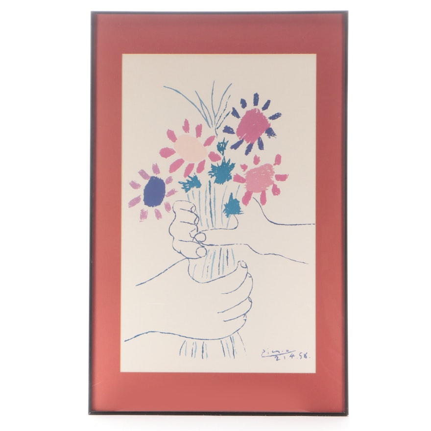Offset Lithograph After Pablo Picasso's "Bouquet of Peace"