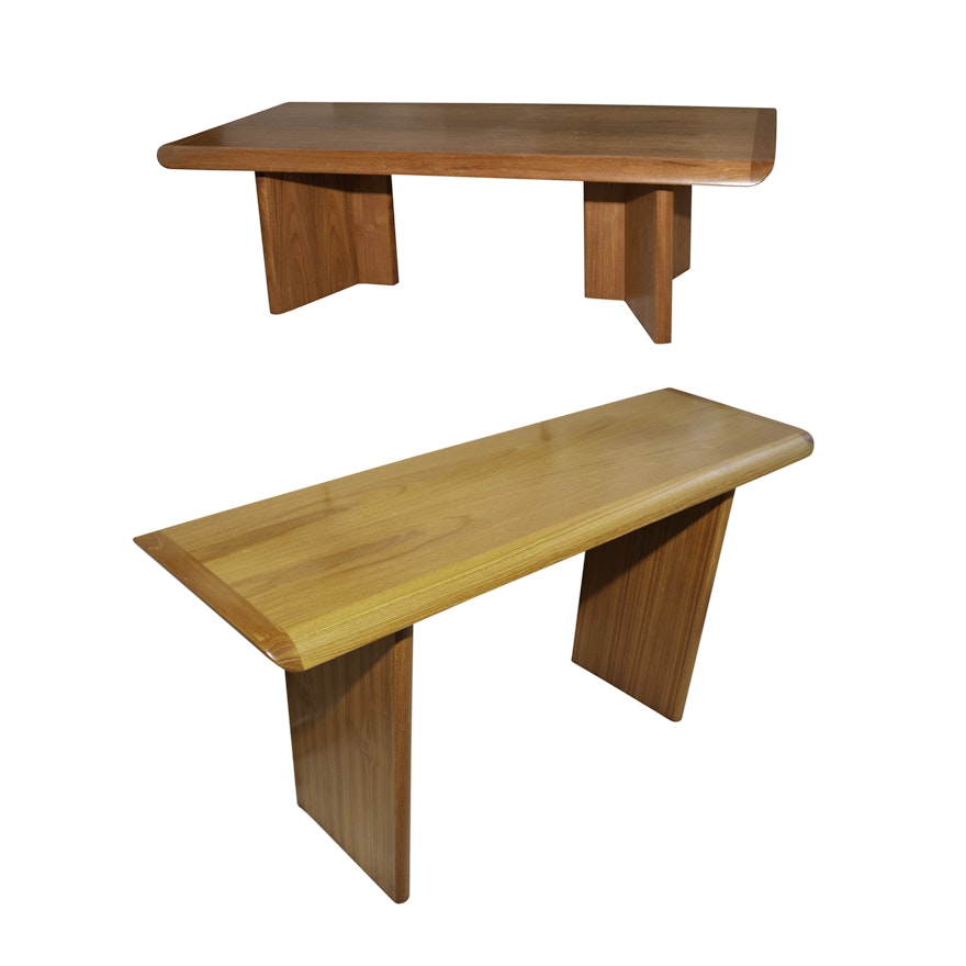 Bova Furniture Teak Console and Coffee Table