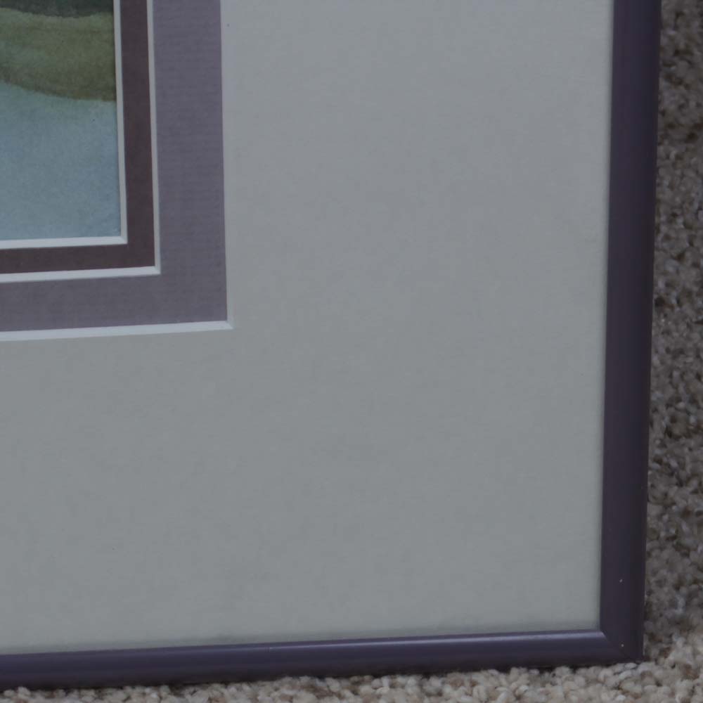 Vintage Rhonda Houck Ltd. Ed. Offset Lithograph on Paper of Iris Blooms