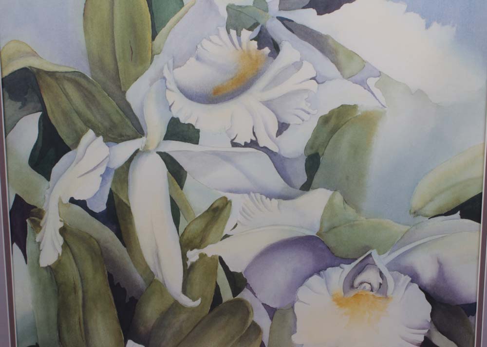 Vintage Rhonda Houck Ltd. Ed. Offset Lithograph on Paper of Iris Blooms