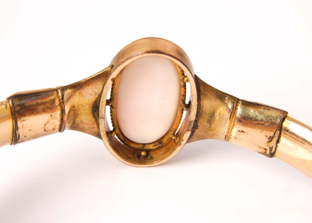 Vintage 14K Yellow Gold S. O. Bigney & Co. Cameo Bracelet