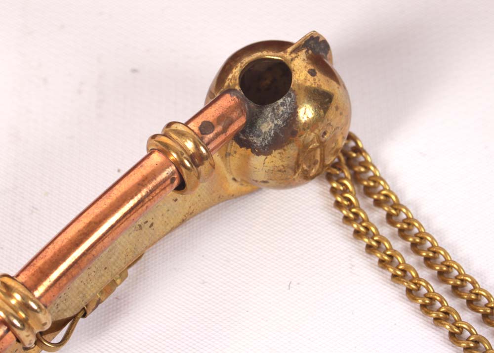 Vintage Brass Naval Boatswain Whistle