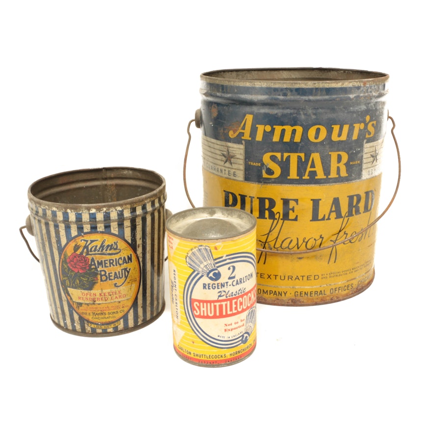 Collection of Vintage Tins and Cans