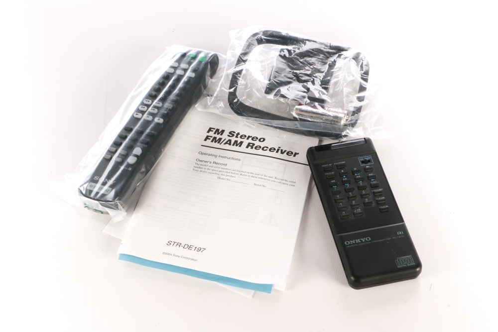 Sony Receiver and Onkyo CD Changer