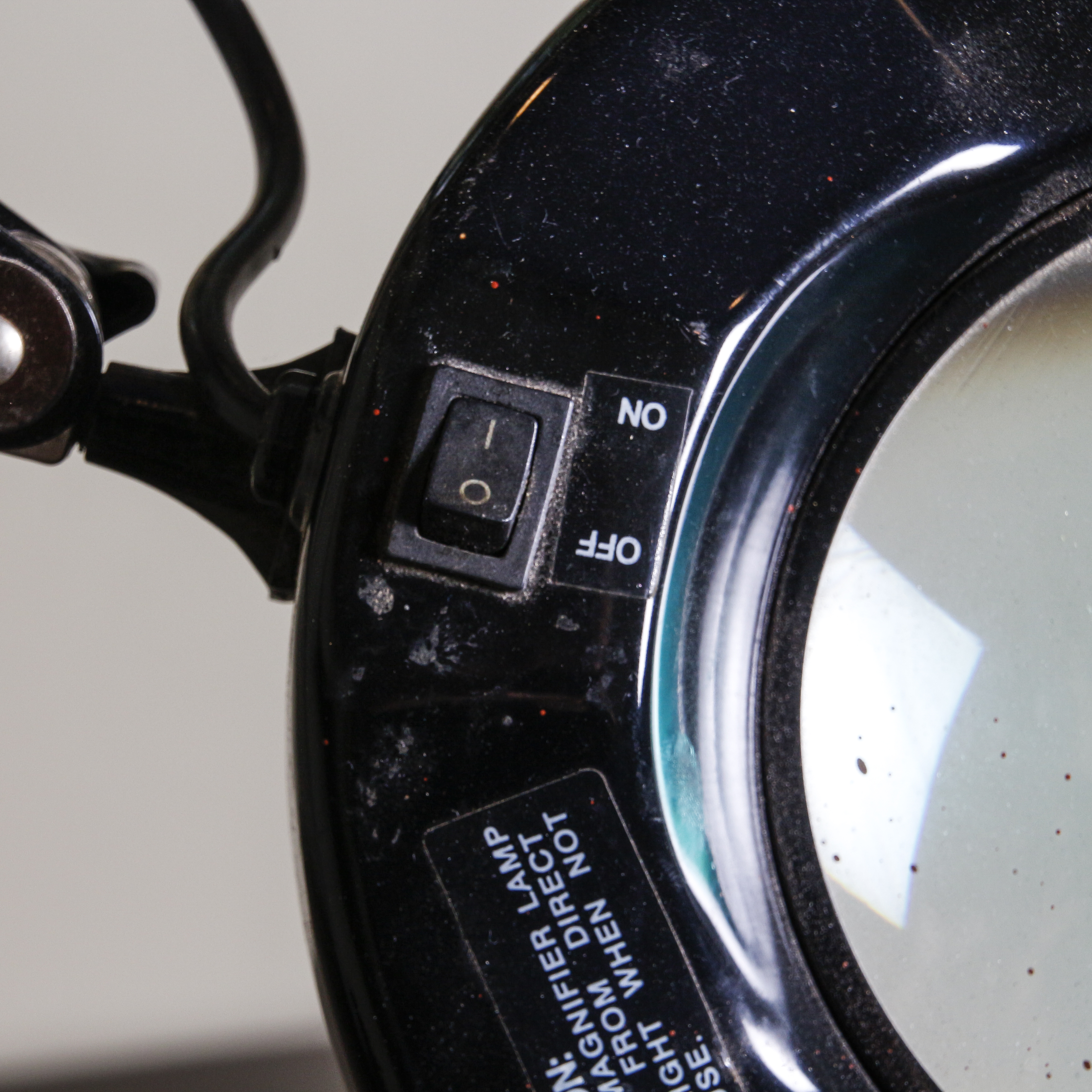 Contemporary Work Table with Magnifying Lamp