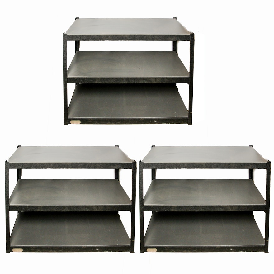 Metal Three Tiered Kitchen Work Tables