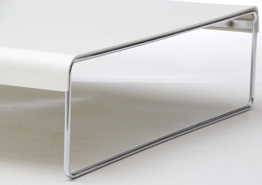 Low White Laminate Coffee Table from Cassina