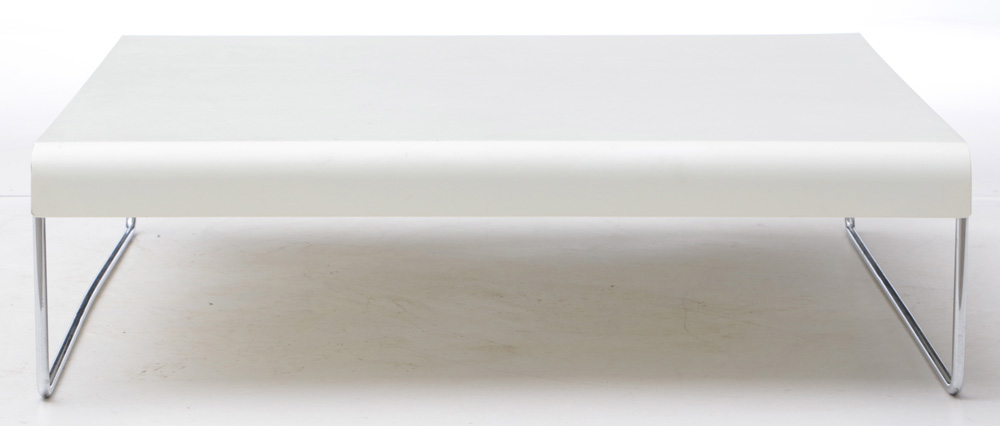 Low White Laminate Coffee Table from Cassina