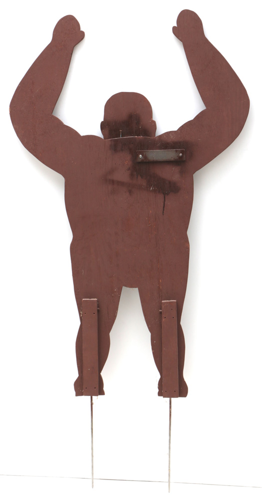 Handmade Wooden Gorilla Folk Art Yard Ornament