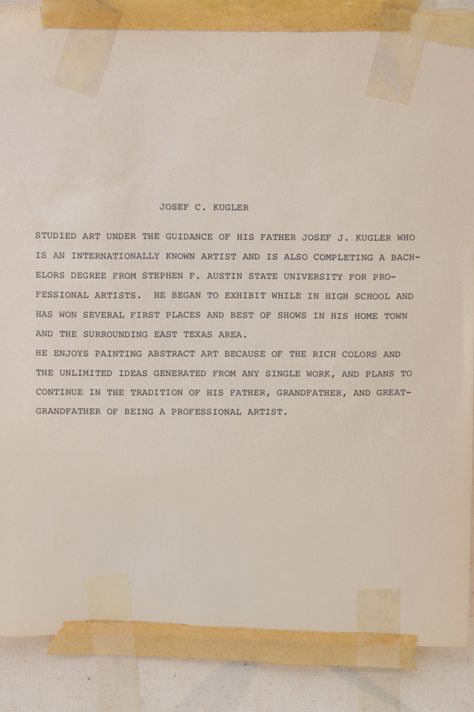 Josef Kugler Large Abstract Oil Painting on Canvas