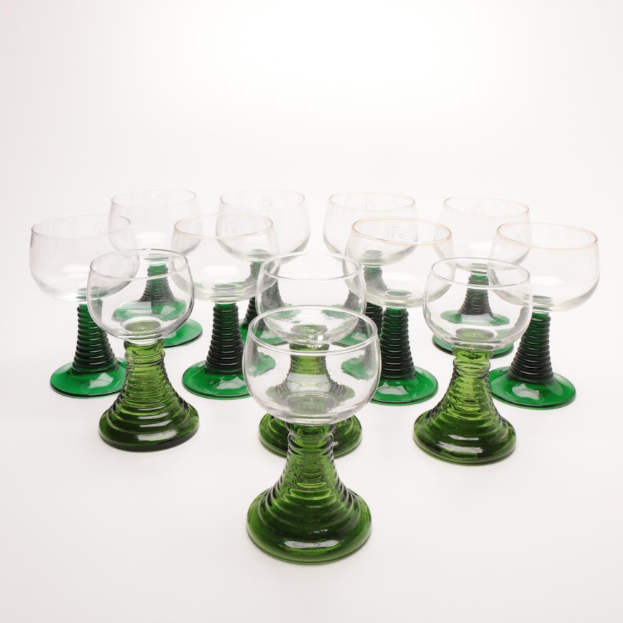 Selection of Roemer Wine and Cordial Glasses from Germany