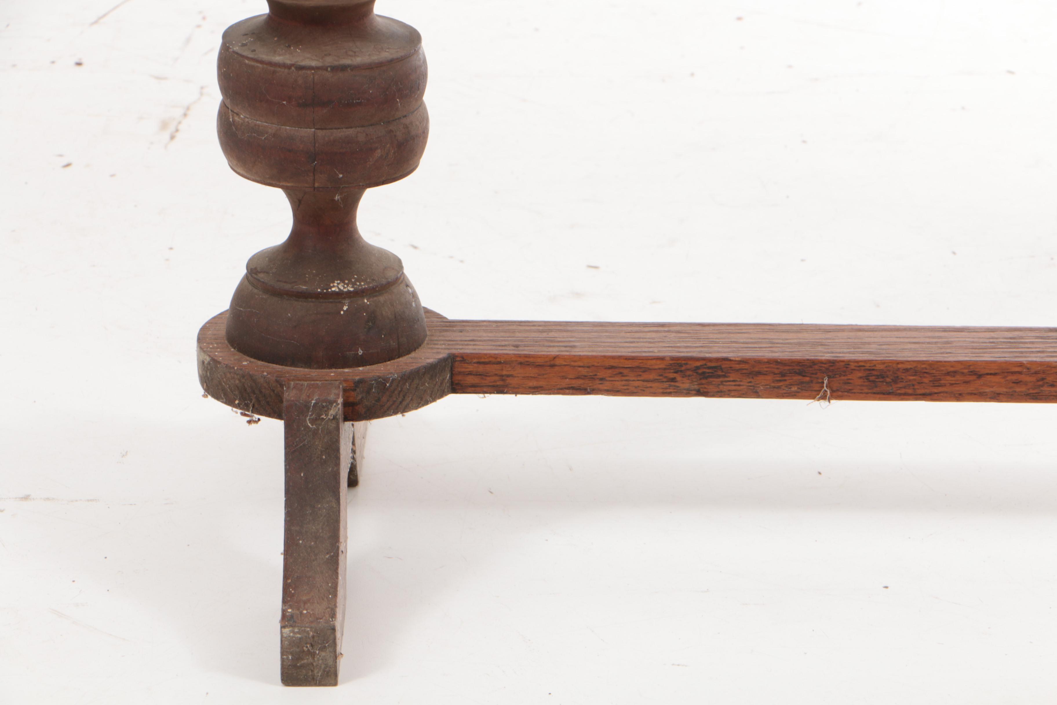 Antique Oak and Cherry Console Table