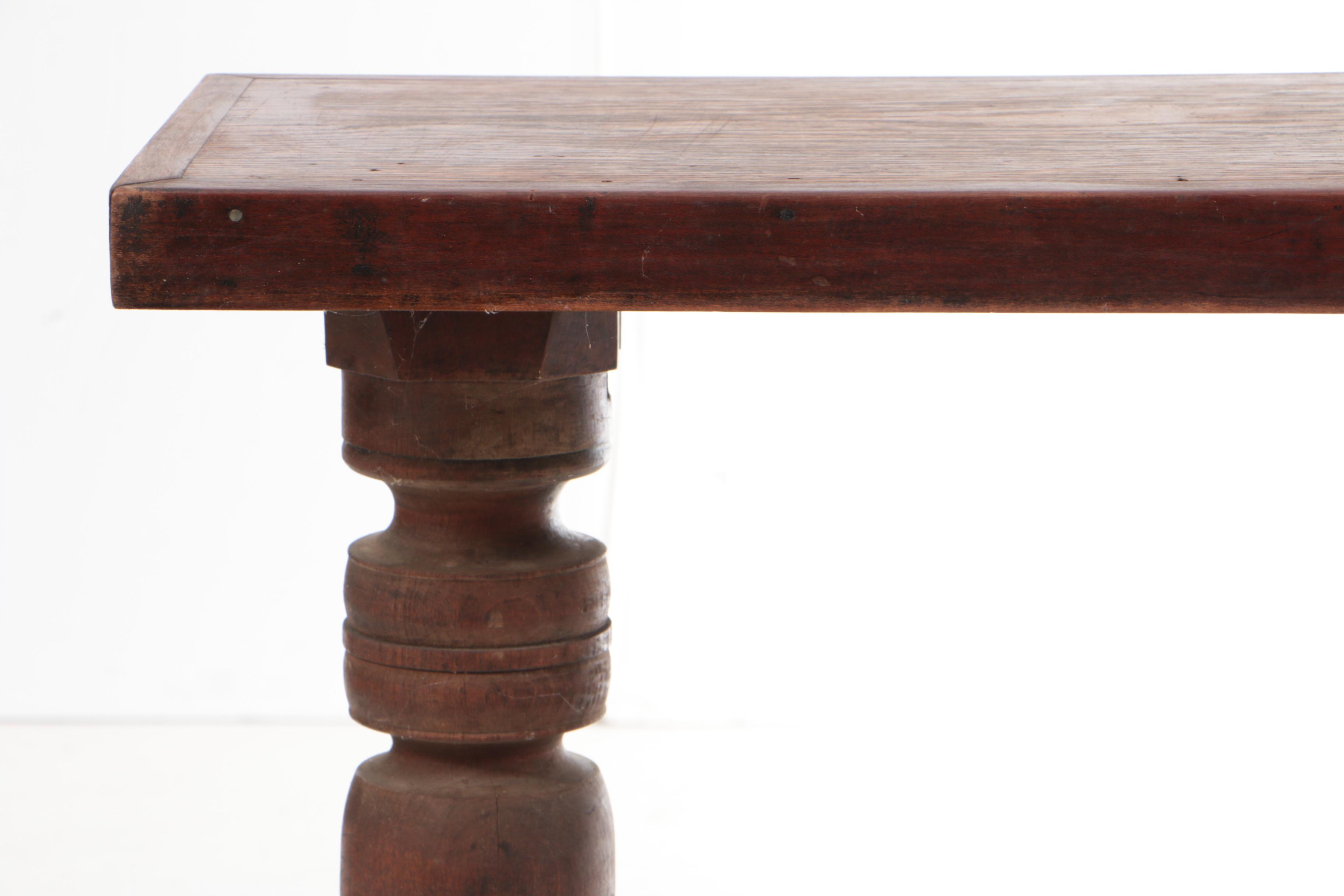 Antique Oak and Cherry Console Table