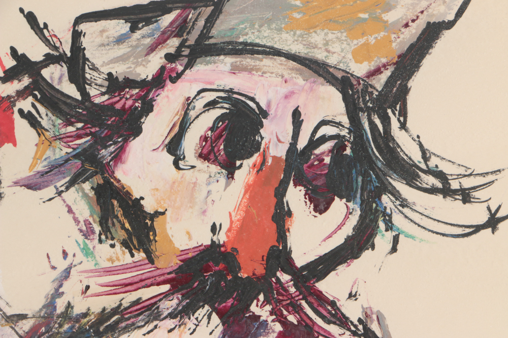 O'Brian Acrylic Painting on Paper of Golfer