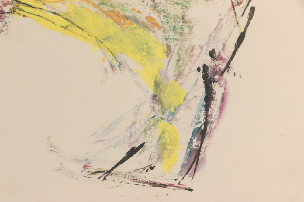 O'Brian Acrylic Painting on Paper of Golfer