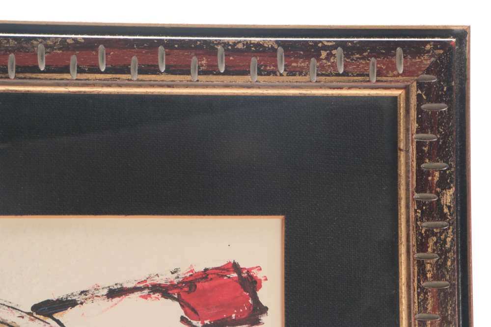 O'Brian Acrylic Painting on Paper of Golfer