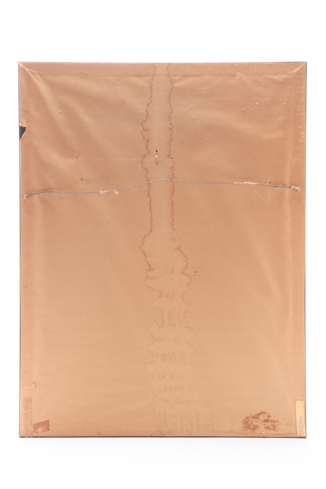 O'Brian Acrylic Painting on Paper of Golfer