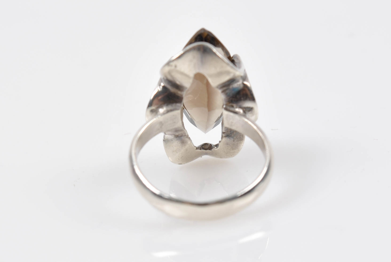 Sterling Silver 4.17 CT Smoky Quartz Ring