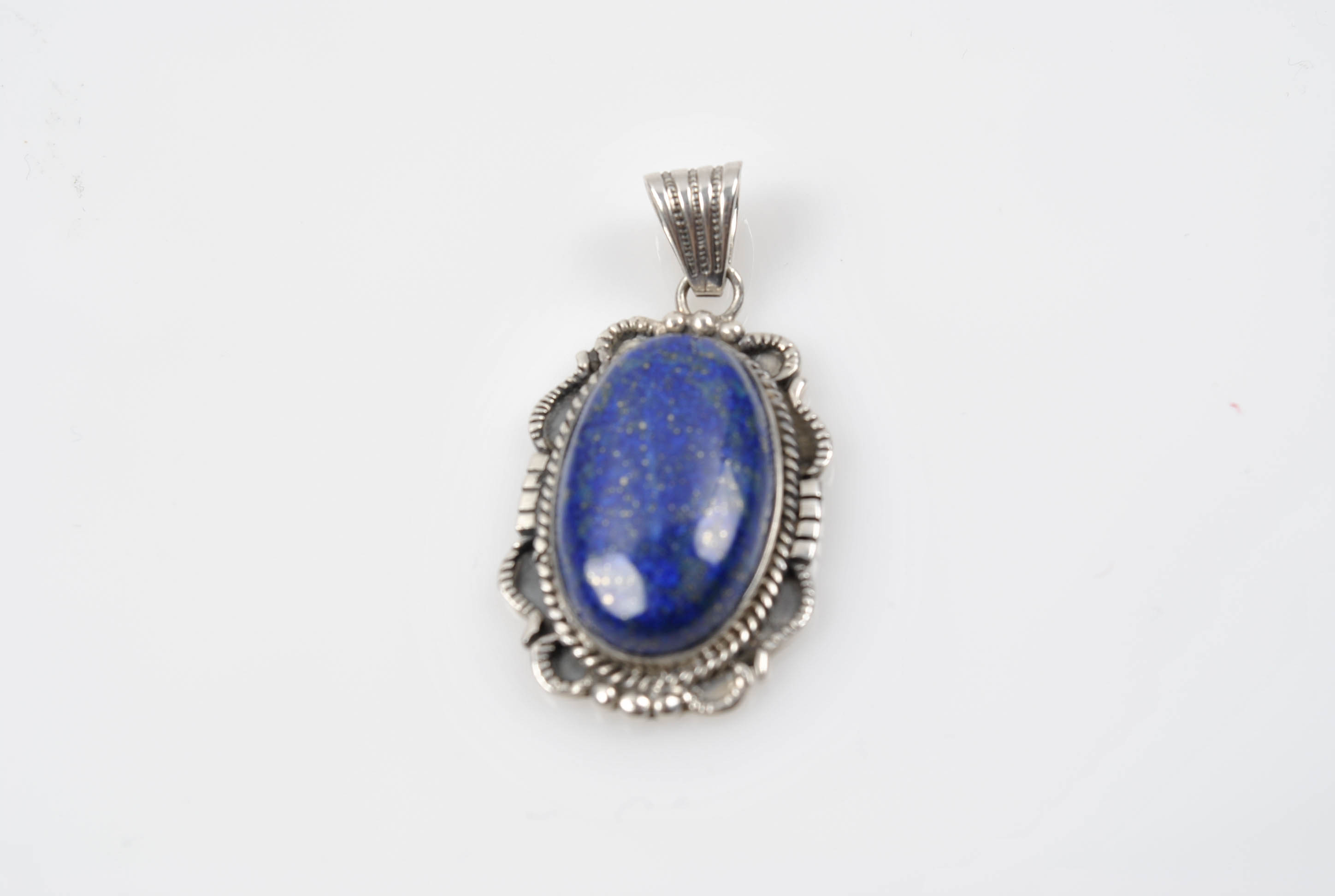 Sterling Silver Pendants Including Lapis Lazuli and Black Onyx Gemstones