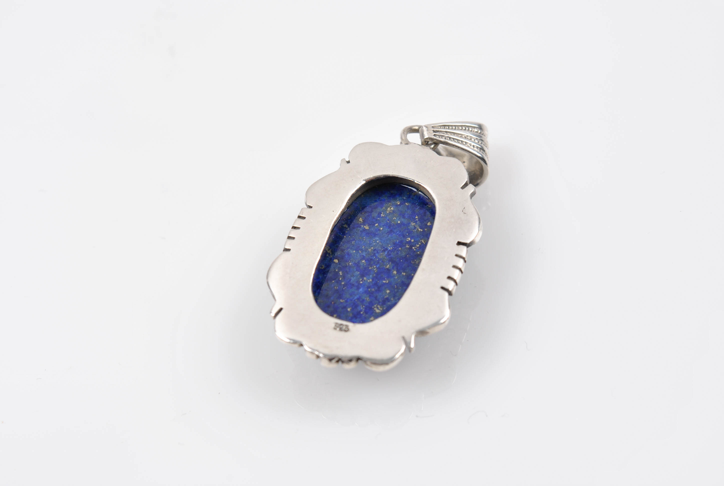Sterling Silver Pendants Including Lapis Lazuli and Black Onyx Gemstones