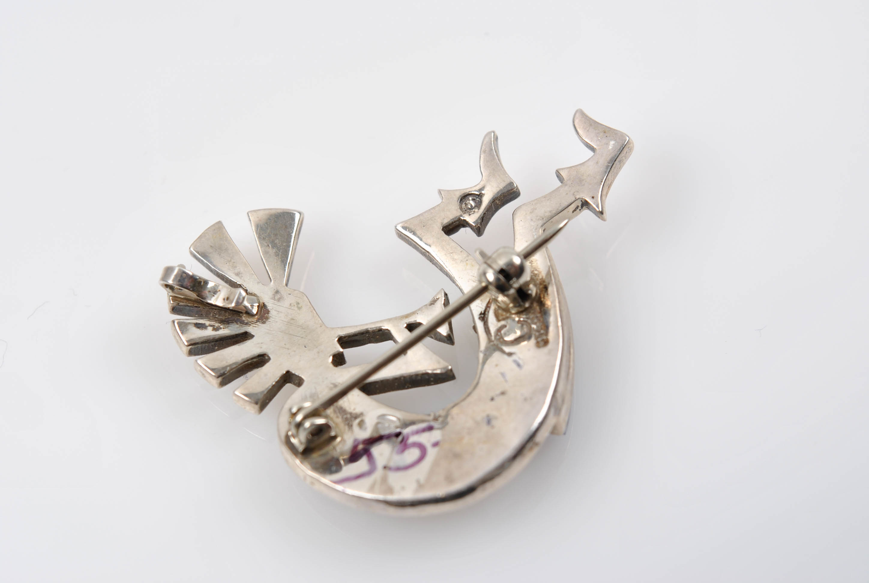 Sterling Silver and 900 Silver Multi-Stone Pins