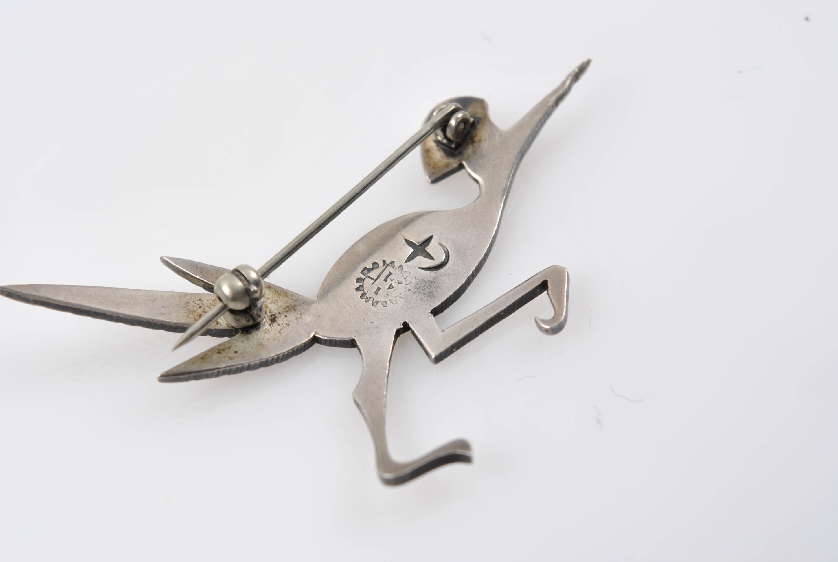 Sterling Silver and 900 Silver Multi-Stone Pins