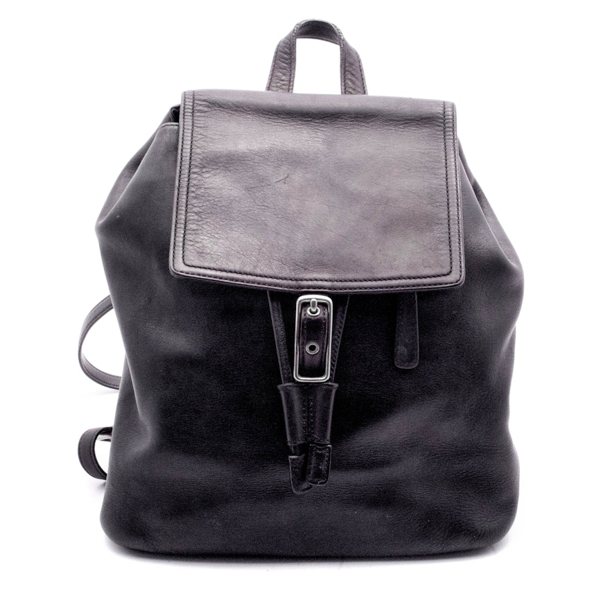 Coach Legacy Black Leather Backpack