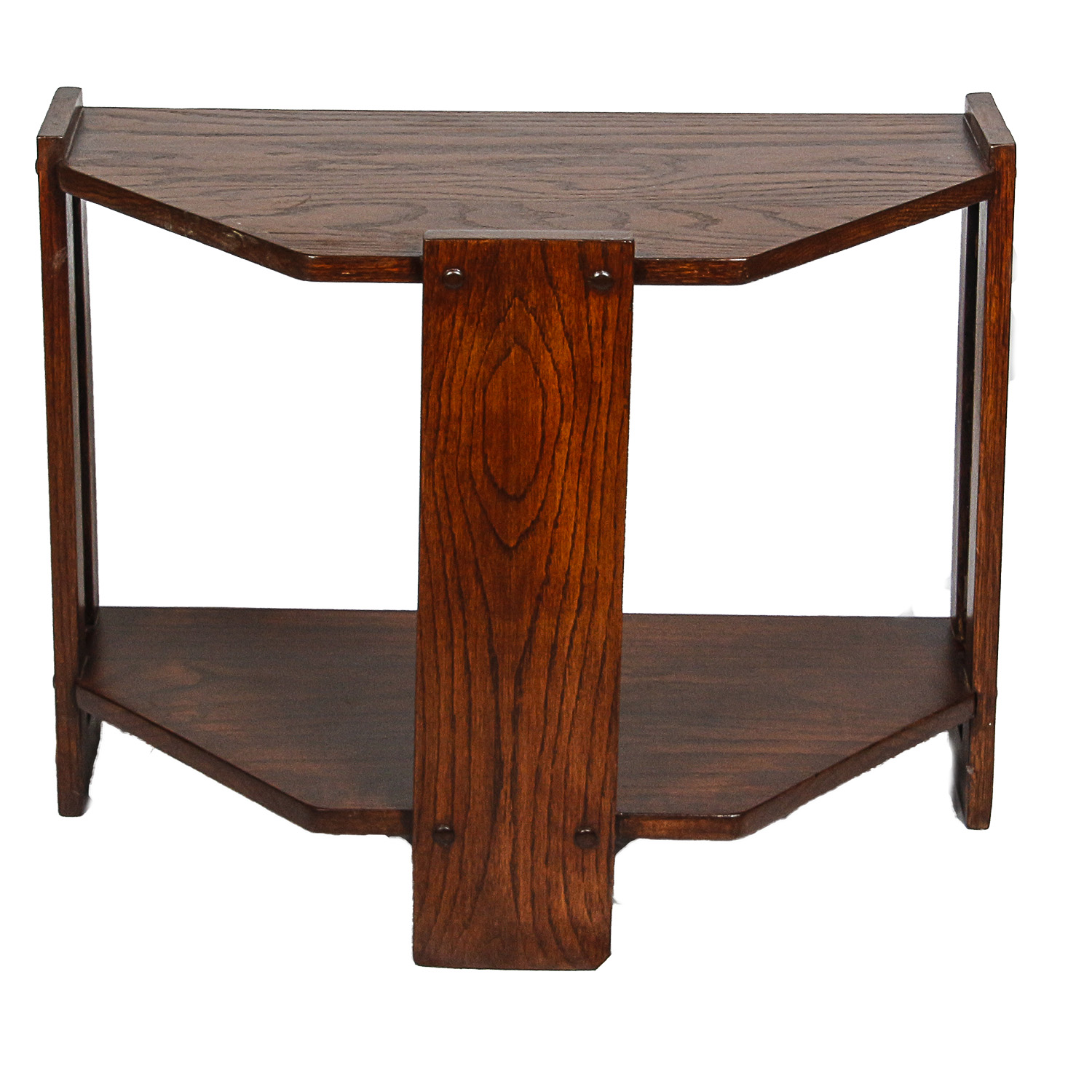 Dark Stained Oak Accent Table