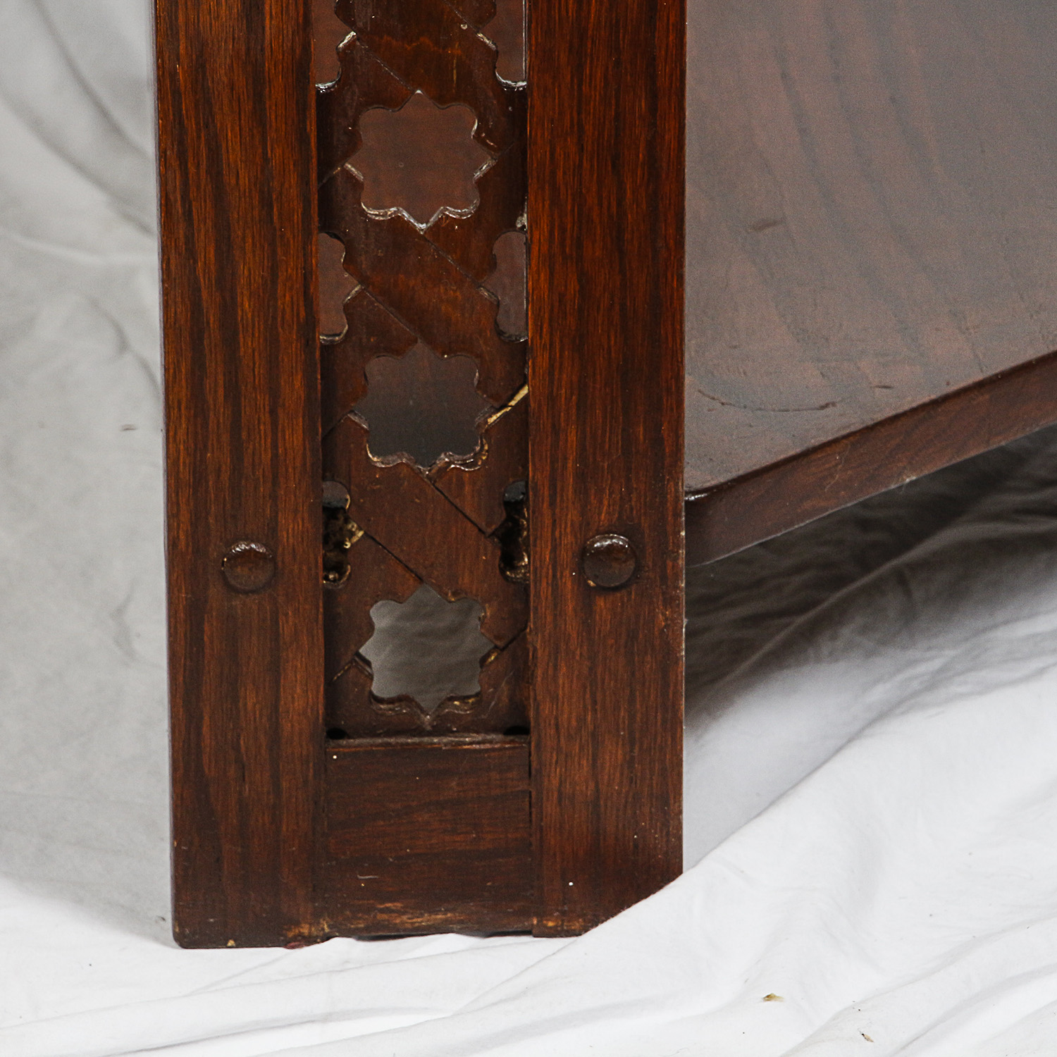 Dark Stained Oak Accent Table