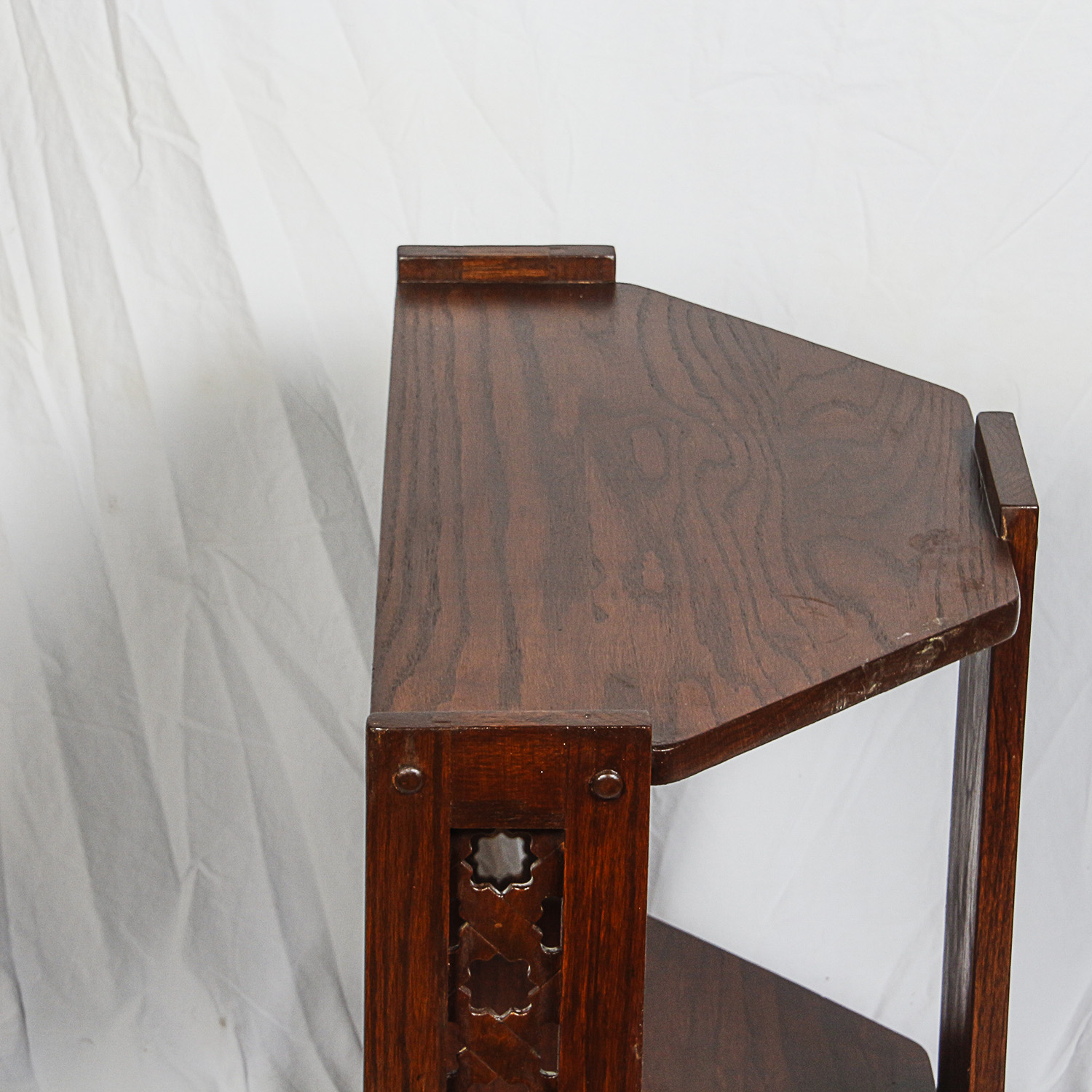 Dark Stained Oak Accent Table