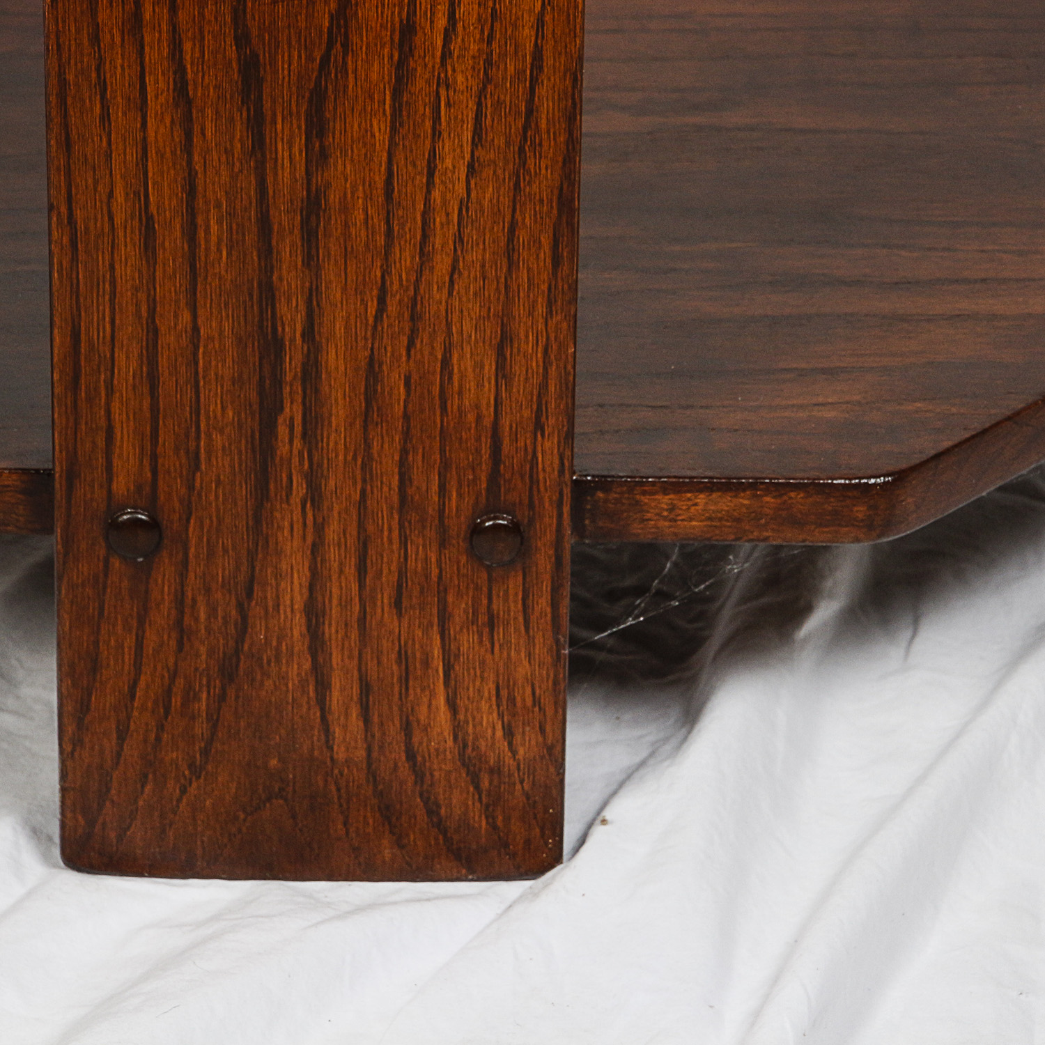 Dark Stained Oak Accent Table