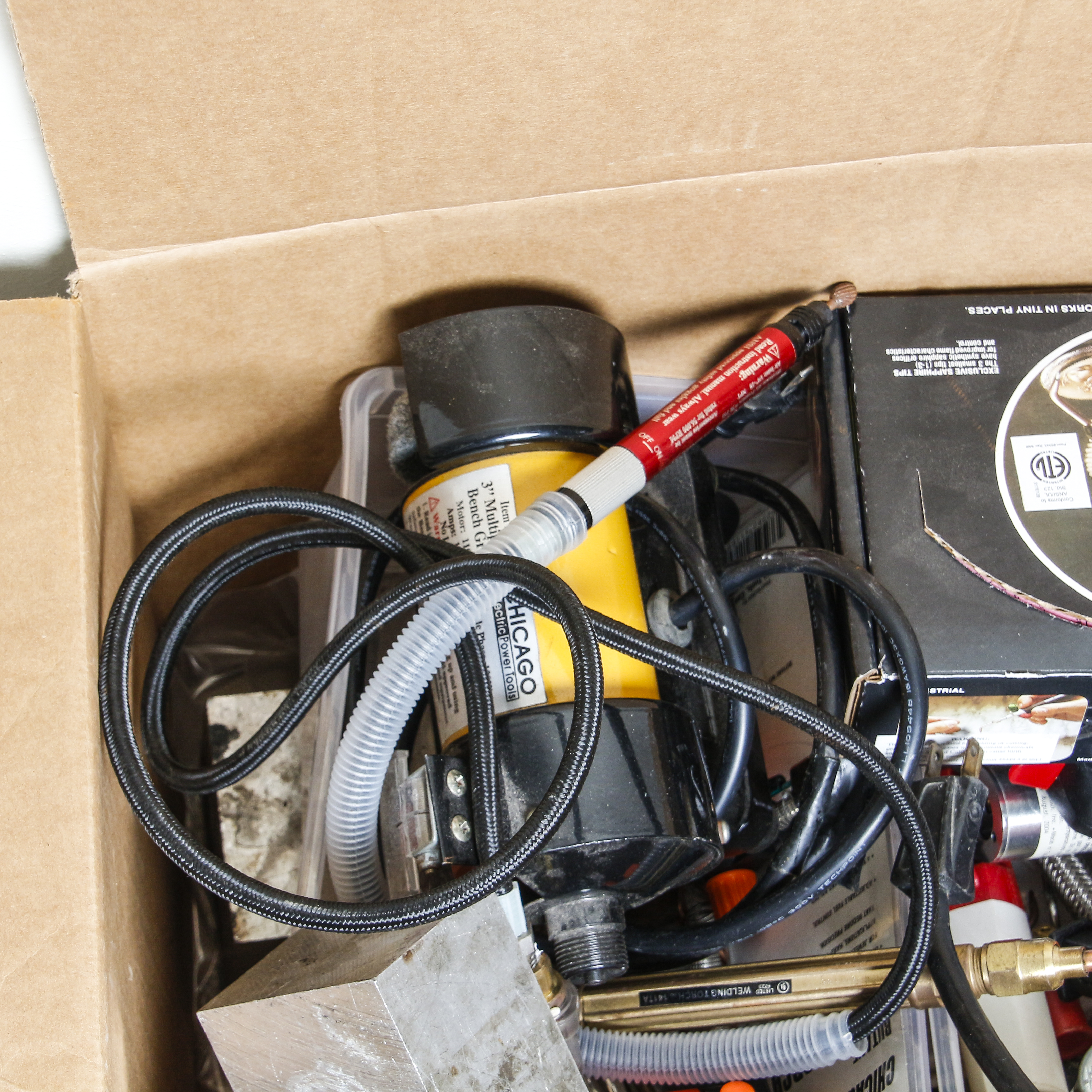 Chicago Electric Bench Grinder, Heat Gun, Jewelry Torch and Other Tools