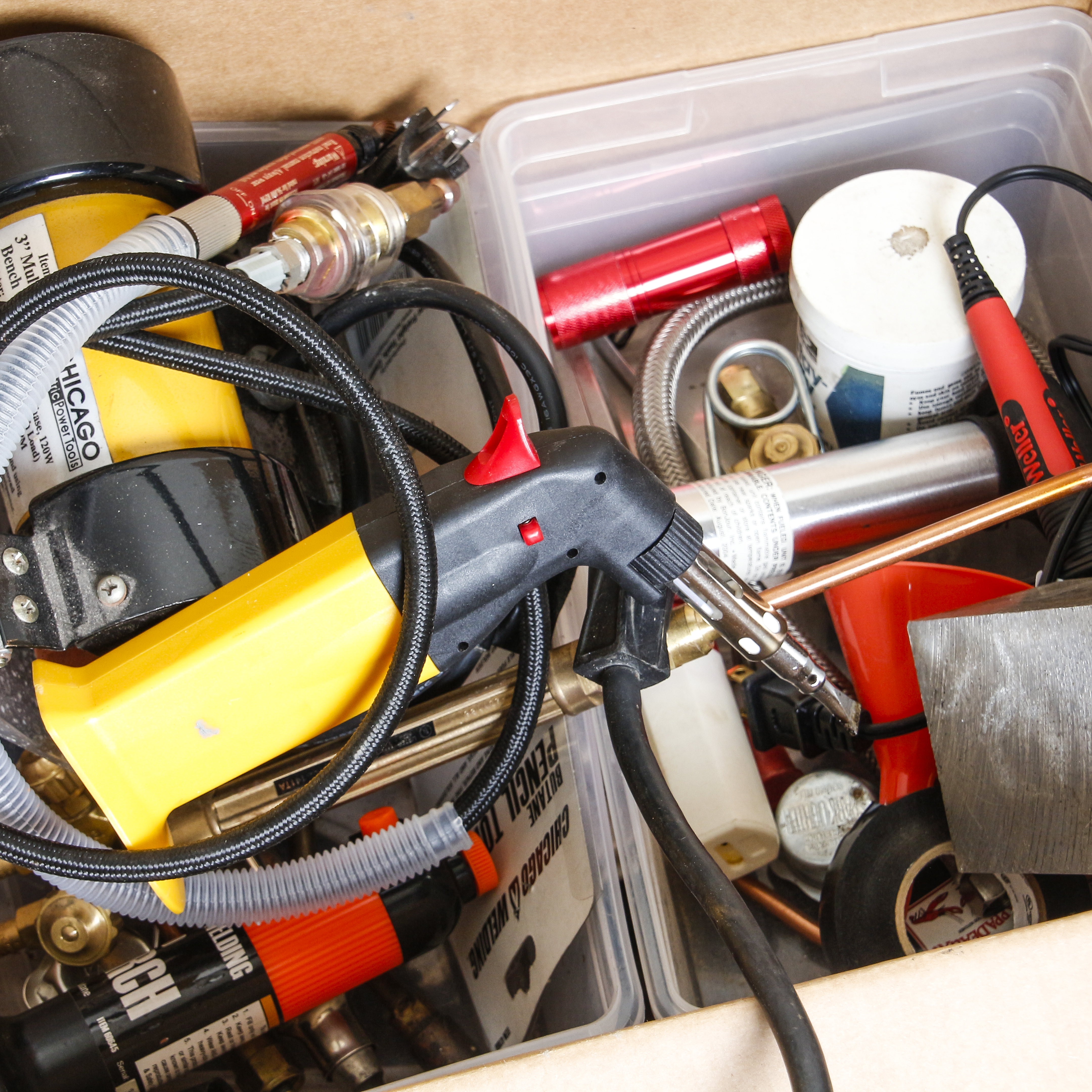 Chicago Electric Bench Grinder, Heat Gun, Jewelry Torch and Other Tools