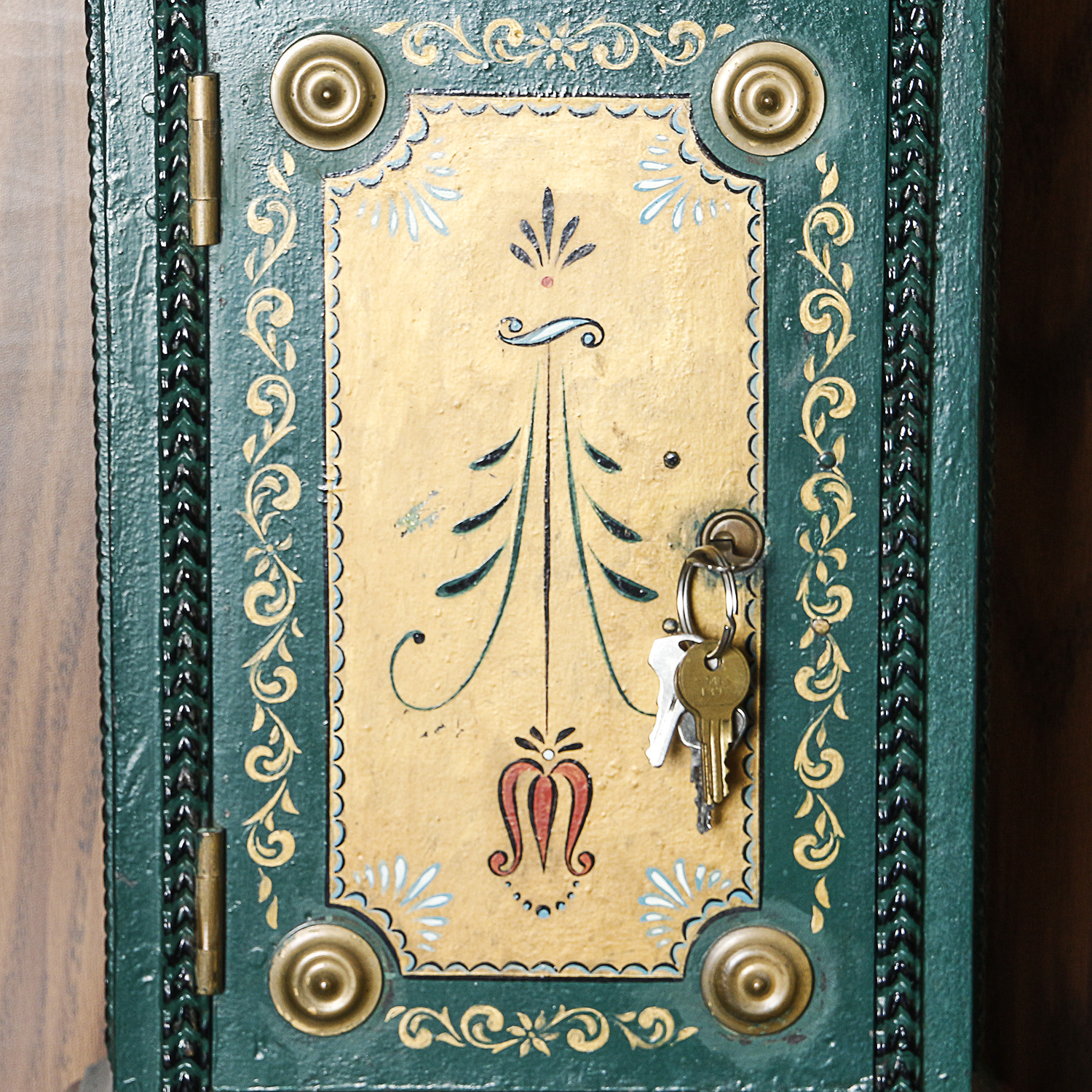 Cast Iron Hand-Painted Safe