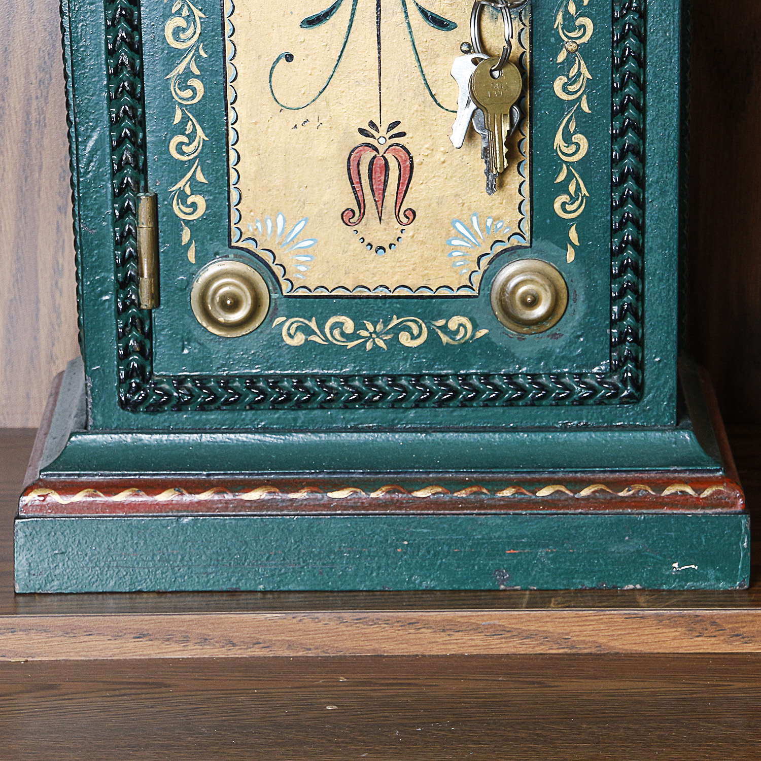 Cast Iron Hand-Painted Safe