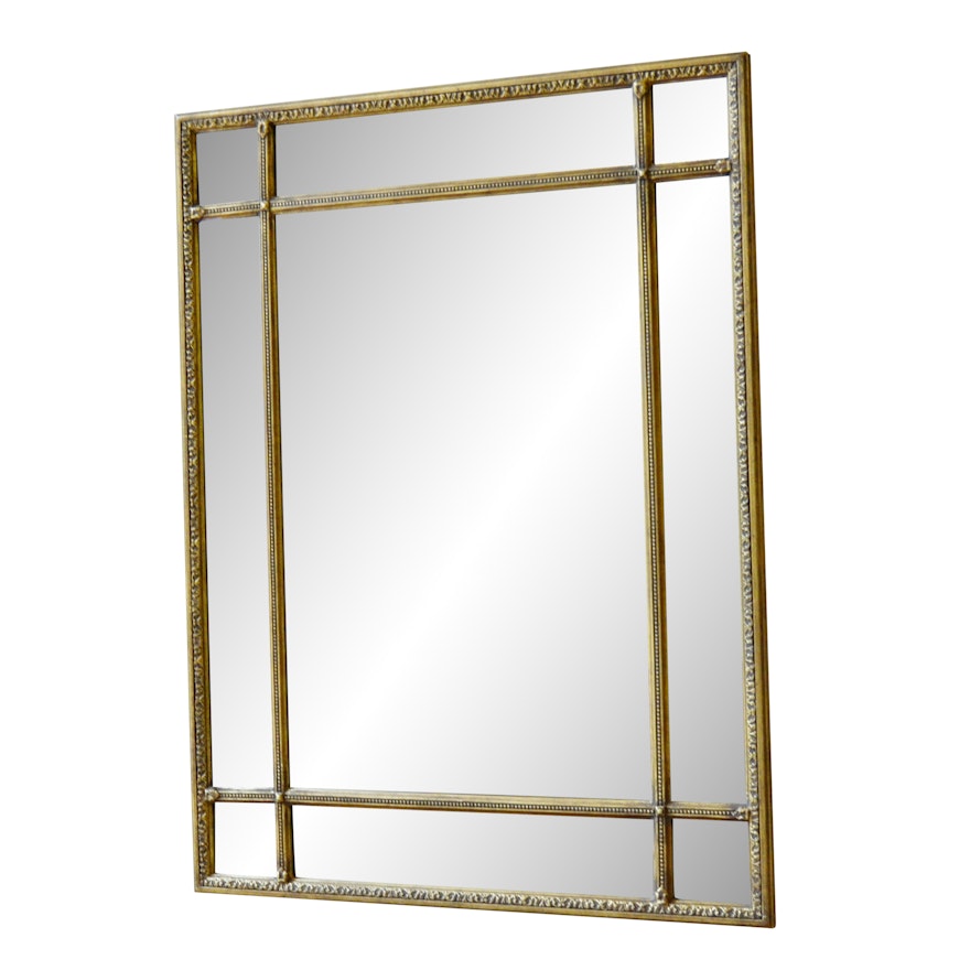 Beveled Glass Panel Wall Mirror