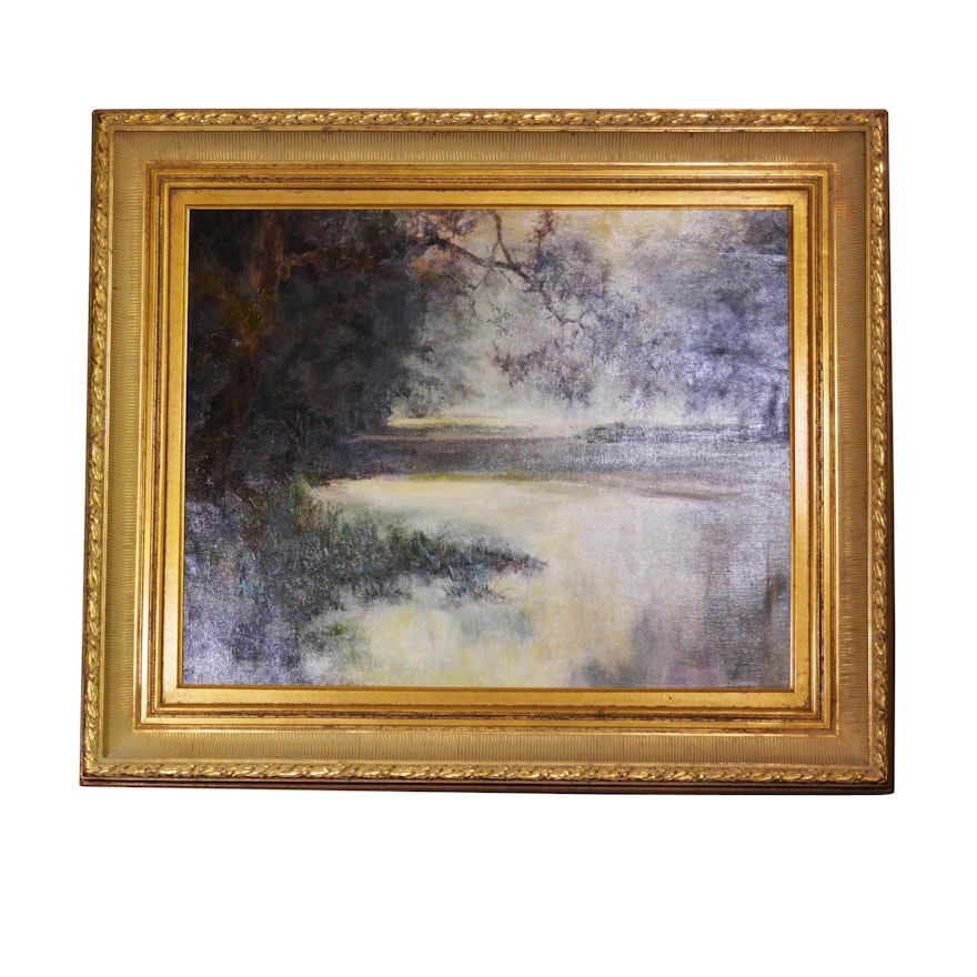 Giclee on Canvas Landscape "Evening Light"