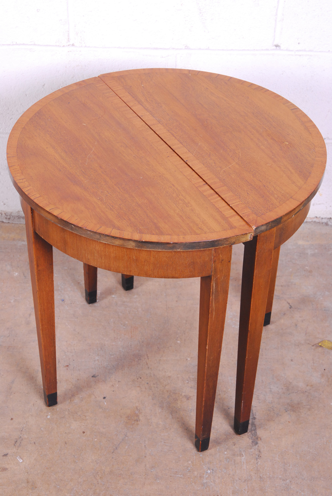 Half Circle Side Table Pair