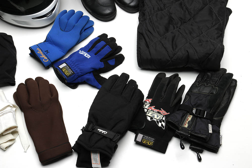 Motorcycle Gear Including Sidi Boots, Shoei Helmet, All Season Pants and Other